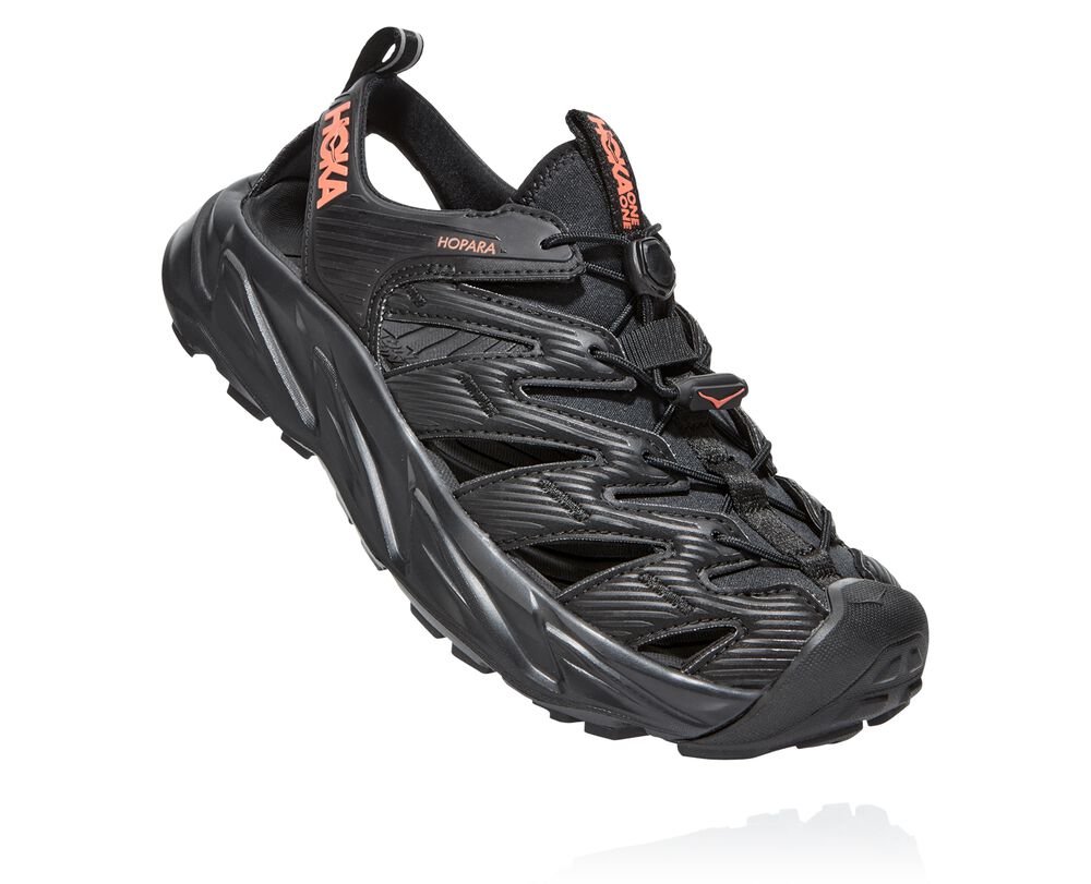 Hoka One One Hopara Sandaler Dam Svarta/Korall - SE-3229603